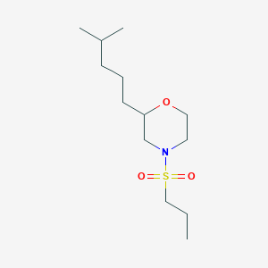 molecular formula C13H27NO3S B6046097 2-(4-methylpentyl)-4-(propylsulfonyl)morpholine 