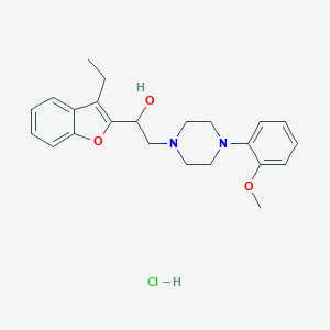 alpha-(3-Ethyl-2-benzofuranyl)-4-(2-methoxyphenyl)-1-piperazineethanol monohydrochloride