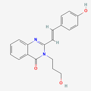 molecular formula C19H18N2O3 B6046114 2-[2-(4-hydroxyphenyl)vinyl]-3-(3-hydroxypropyl)-4(3H)-quinazolinone 