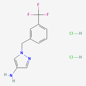 molecular formula C11H12Cl2F3N3 B6046138 1-[3-(trifluoromethyl)benzyl]-1H-pyrazol-4-amine 