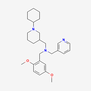 molecular formula C27H39N3O2 B6046188 1-(1-cyclohexyl-3-piperidinyl)-N-(2,5-dimethoxybenzyl)-N-(3-pyridinylmethyl)methanamine 