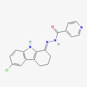 N'-(6-chloro-2,3,4,9-tetrahydro-1H-carbazol-1-ylidene)isonicotinohydrazide