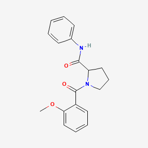 molecular formula C19H20N2O3 B6046223 1-(2-methoxybenzoyl)-N-phenylprolinamide 