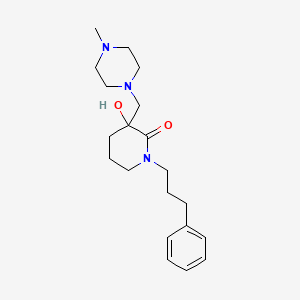 molecular formula C20H31N3O2 B6046231 3-hydroxy-3-[(4-methyl-1-piperazinyl)methyl]-1-(3-phenylpropyl)-2-piperidinone 