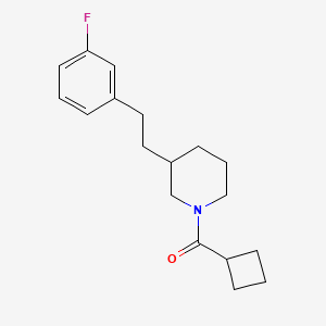 molecular formula C18H24FNO B6046249 1-(cyclobutylcarbonyl)-3-[2-(3-fluorophenyl)ethyl]piperidine 