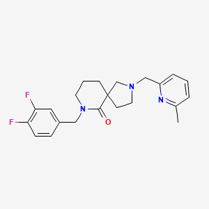 molecular formula C22H25F2N3O B6046260 7-(3,4-difluorobenzyl)-2-[(6-methyl-2-pyridinyl)methyl]-2,7-diazaspiro[4.5]decan-6-one 