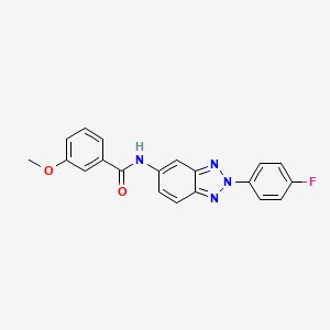 molecular formula C20H15FN4O2 B6046278 N-[2-(4-fluorophenyl)-2H-1,2,3-benzotriazol-5-yl]-3-methoxybenzamide 