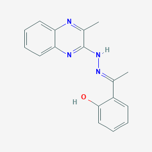 molecular formula C17H16N4O B6046318 1-(2-hydroxyphenyl)ethanone (3-methyl-2-quinoxalinyl)hydrazone 