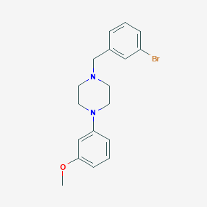 molecular formula C18H21BrN2O B6046323 1-(3-bromobenzyl)-4-(3-methoxyphenyl)piperazine 