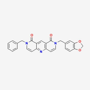 molecular formula C26H19N3O4 B6046329 2-(1,3-benzodioxol-5-ylmethyl)-8-benzylpyrido[4,3-b]-1,6-naphthyridine-1,9(2H,8H)-dione 