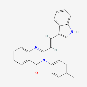 molecular formula C25H19N3O B604634 2-[2-(1H-indol-3-yl)vinyl]-3-(4-methylphenyl)-4(3H)-quinazolinone CAS No. 304877-70-1