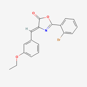 molecular formula C18H14BrNO3 B6046360 2-(2-bromophenyl)-4-(3-ethoxybenzylidene)-1,3-oxazol-5(4H)-one 