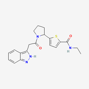 N-ethyl-5-[1-(1H-indazol-3-ylacetyl)-2-pyrrolidinyl]-2-thiophenecarboxamide