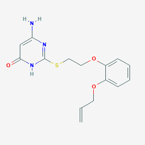 molecular formula C15H17N3O3S B6046434 2-({2-[2-(allyloxy)phenoxy]ethyl}thio)-6-amino-4-pyrimidinol 