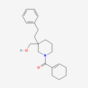 molecular formula C21H29NO2 B6046449 [1-(1-cyclohexen-1-ylcarbonyl)-3-(2-phenylethyl)-3-piperidinyl]methanol 