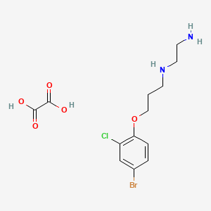 molecular formula C13H18BrClN2O5 B6046457 N-[3-(4-bromo-2-chlorophenoxy)propyl]-1,2-ethanediamine oxalate 