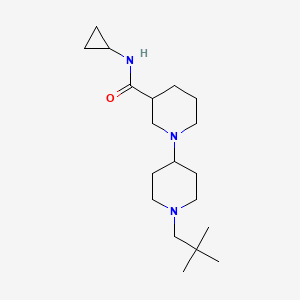 molecular formula C19H35N3O B6046466 N-cyclopropyl-1'-(2,2-dimethylpropyl)-1,4'-bipiperidine-3-carboxamide 