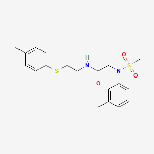molecular formula C19H24N2O3S2 B6046493 N~2~-(3-methylphenyl)-N~1~-{2-[(4-methylphenyl)thio]ethyl}-N~2~-(methylsulfonyl)glycinamide 