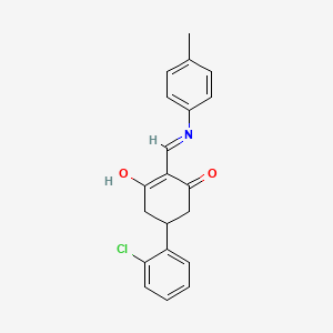 B604651 5-(2-Chlorophenyl)-2-(4-toluidinomethylene)-1,3-cyclohexanedione CAS No. 664971-77-1