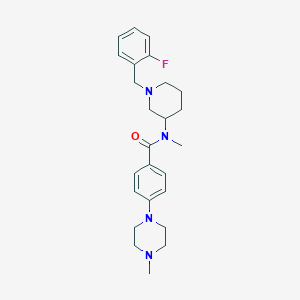 molecular formula C25H33FN4O B6046518 N-[1-(2-fluorobenzyl)-3-piperidinyl]-N-methyl-4-(4-methyl-1-piperazinyl)benzamide 