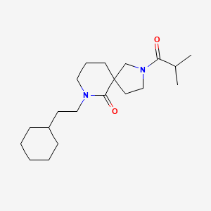 molecular formula C20H34N2O2 B6046548 7-(2-cyclohexylethyl)-2-isobutyryl-2,7-diazaspiro[4.5]decan-6-one 