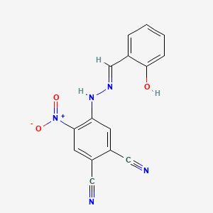 molecular formula C15H9N5O3 B604655 4-[2-(2-Hydroxybenzylidene)hydrazino]-5-nitrophthalonitrile CAS No. 356096-79-2