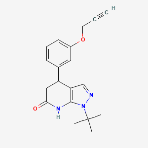 molecular formula C19H21N3O2 B6046578 1-tert-butyl-4-[3-(2-propyn-1-yloxy)phenyl]-1,4,5,7-tetrahydro-6H-pyrazolo[3,4-b]pyridin-6-one 