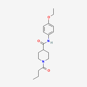 molecular formula C18H26N2O3 B6046583 1-butyryl-N-(4-ethoxyphenyl)-4-piperidinecarboxamide 