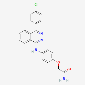 molecular formula C22H17ClN4O2 B6046602 2-(4-{[4-(4-chlorophenyl)-1-phthalazinyl]amino}phenoxy)acetamide 