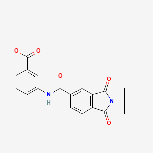 molecular formula C21H20N2O5 B6046608 methyl 3-{[(2-tert-butyl-1,3-dioxo-2,3-dihydro-1H-isoindol-5-yl)carbonyl]amino}benzoate 