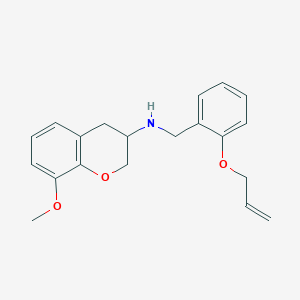 molecular formula C20H23NO3 B6046615 N-[2-(allyloxy)benzyl]-8-methoxy-3-chromanamine 