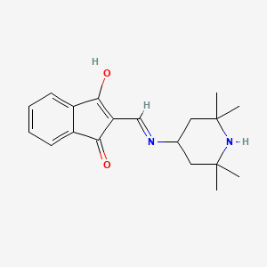 molecular formula C19H24N2O2 B604662 2-{[(2,2,6,6-tetramethyl-4-piperidinyl)amino]methylene}-1H-indene-1,3(2H)-dione CAS No. 352219-53-5