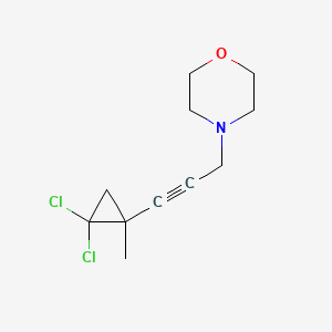 molecular formula C11H15Cl2NO B6046627 4-[3-(2,2-dichloro-1-methylcyclopropyl)-2-propyn-1-yl]morpholine 