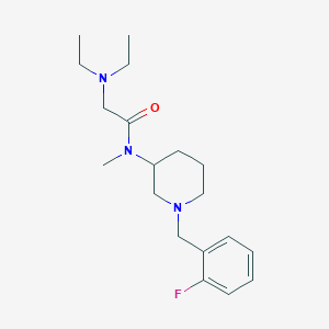 molecular formula C19H30FN3O B6046636 N~2~,N~2~-diethyl-N~1~-[1-(2-fluorobenzyl)-3-piperidinyl]-N~1~-methylglycinamide 