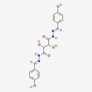 molecular formula C18H18N4O6 B6046639 2,3-dihydroxy-N'~1~,N'~4~-bis(4-hydroxybenzylidene)succinohydrazide 