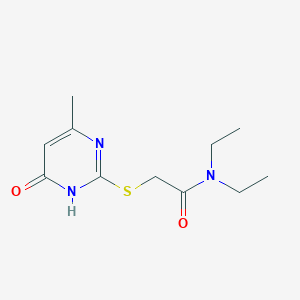 molecular formula C11H17N3O2S B6046644 N,N-diethyl-2-[(4-hydroxy-6-methyl-2-pyrimidinyl)thio]acetamide 