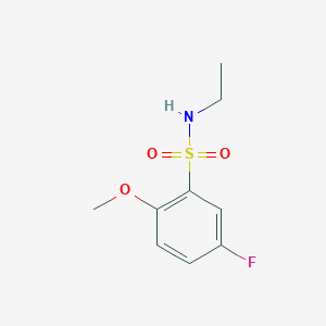 molecular formula C9H12FNO3S B6046650 N-ethyl-5-fluoro-2-methoxybenzenesulfonamide 