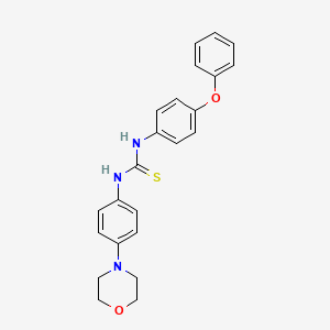 molecular formula C23H23N3O2S B6046659 N-[4-(4-morpholinyl)phenyl]-N'-(4-phenoxyphenyl)thiourea 