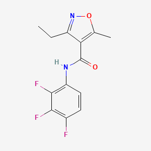 molecular formula C13H11F3N2O2 B6046666 3-ethyl-5-methyl-N-(2,3,4-trifluorophenyl)-4-isoxazolecarboxamide 
