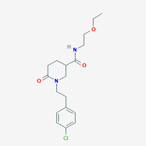 1-[2-(4-chlorophenyl)ethyl]-N-(2-ethoxyethyl)-6-oxo-3-piperidinecarboxamide