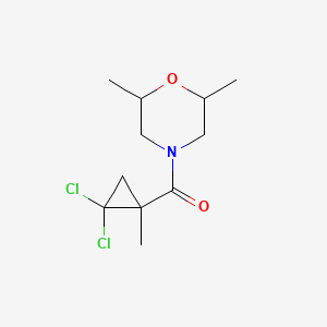 molecular formula C11H17Cl2NO2 B6046692 4-[(2,2-dichloro-1-methylcyclopropyl)carbonyl]-2,6-dimethylmorpholine 