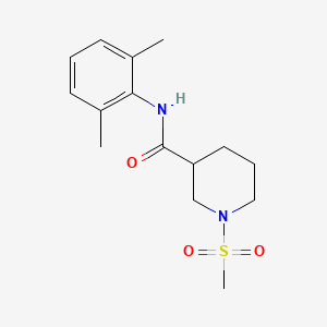molecular formula C15H22N2O3S B6046706 N-(2,6-dimethylphenyl)-1-(methylsulfonyl)-3-piperidinecarboxamide 