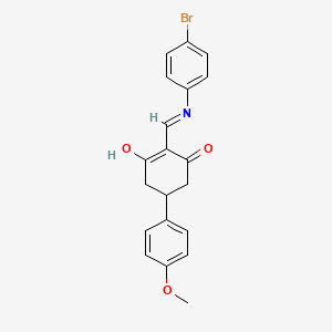molecular formula C20H18BrNO3 B604672 2-[(4-Bromoanilino)methylene]-5-(4-methoxyphenyl)-1,3-cyclohexanedione CAS No. 351162-70-4