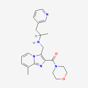 N-{[8-methyl-2-(4-morpholinylcarbonyl)imidazo[1,2-a]pyridin-3-yl]methyl}-1-(3-pyridinyl)-2-propanamine