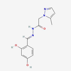 molecular formula C13H14N4O3 B604675 N'-(2,4-dihydroxybenzylidene)-2-(5-methyl-1H-pyrazol-1-yl)acetohydrazide CAS No. 490032-68-3