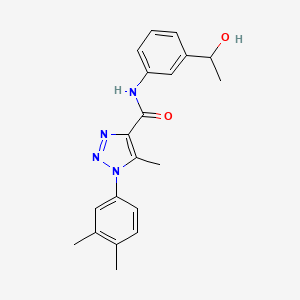 molecular formula C20H22N4O2 B6046761 1-(3,4-dimethylphenyl)-N-[3-(1-hydroxyethyl)phenyl]-5-methyl-1H-1,2,3-triazole-4-carboxamide 