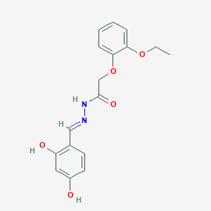 molecular formula C17H18N2O5 B6046774 N'-(2,4-dihydroxybenzylidene)-2-(2-ethoxyphenoxy)acetohydrazide 
