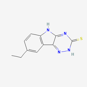 molecular formula C11H10N4S B604678 8-乙基-2,5-二氢-3H-[1,2,4]三嗪并[5,6-b]吲哚-3-硫酮 CAS No. 354548-36-0