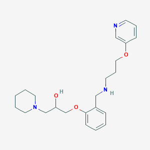molecular formula C23H33N3O3 B6046781 1-(1-piperidinyl)-3-[2-({[3-(3-pyridinyloxy)propyl]amino}methyl)phenoxy]-2-propanol 