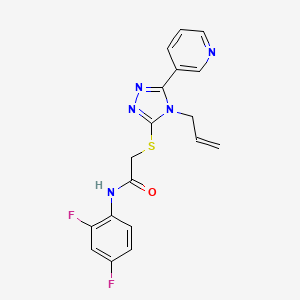 molecular formula C18H15F2N5OS B6046829 2-{[4-allyl-5-(3-pyridinyl)-4H-1,2,4-triazol-3-yl]thio}-N-(2,4-difluorophenyl)acetamide 